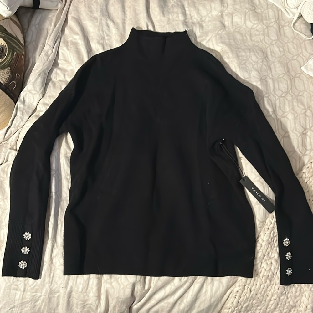 Black T Tahari Turtle Neck Sweater